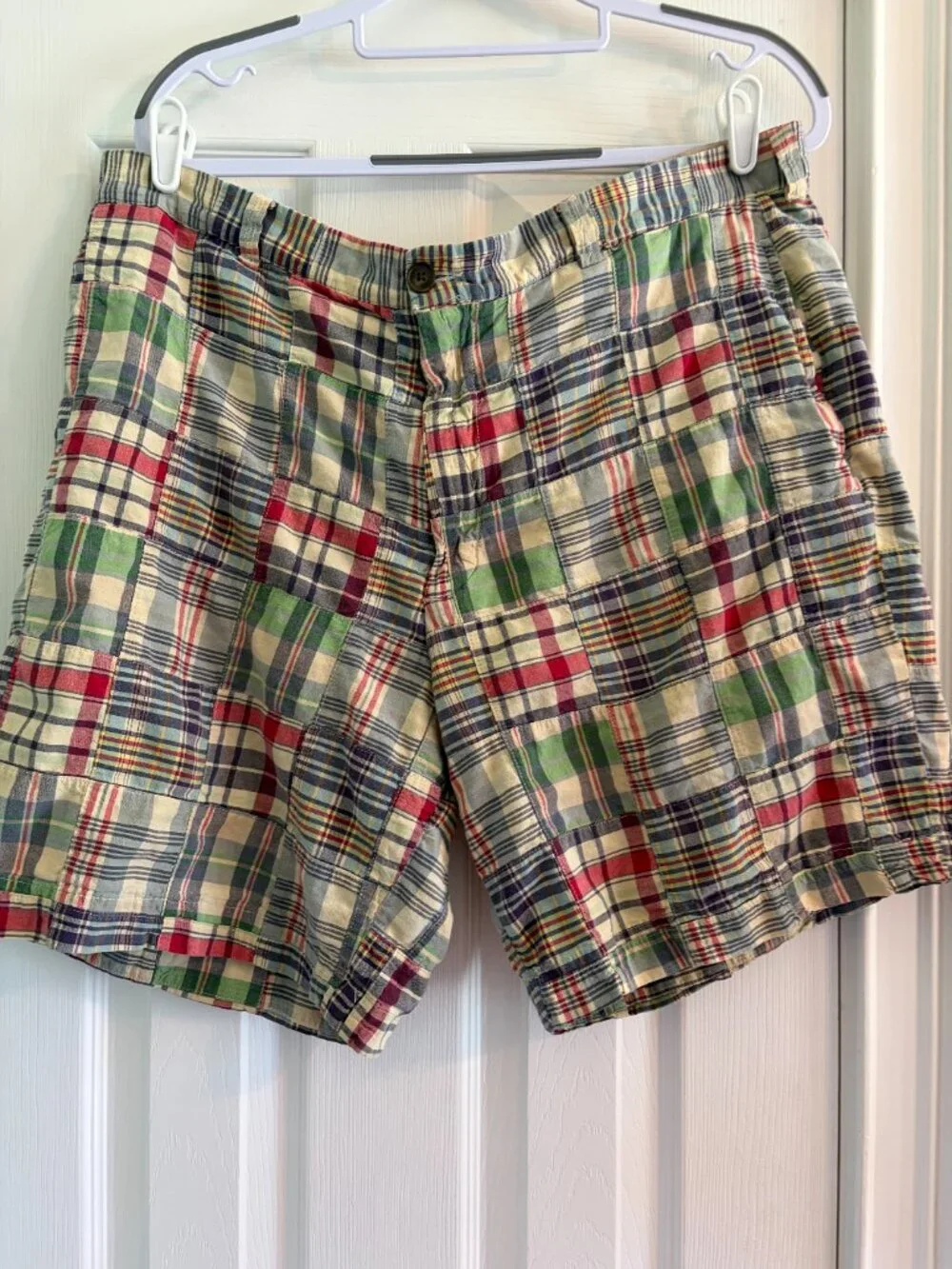 Classic Vintage J Crew patchwork madras pattern Size 38